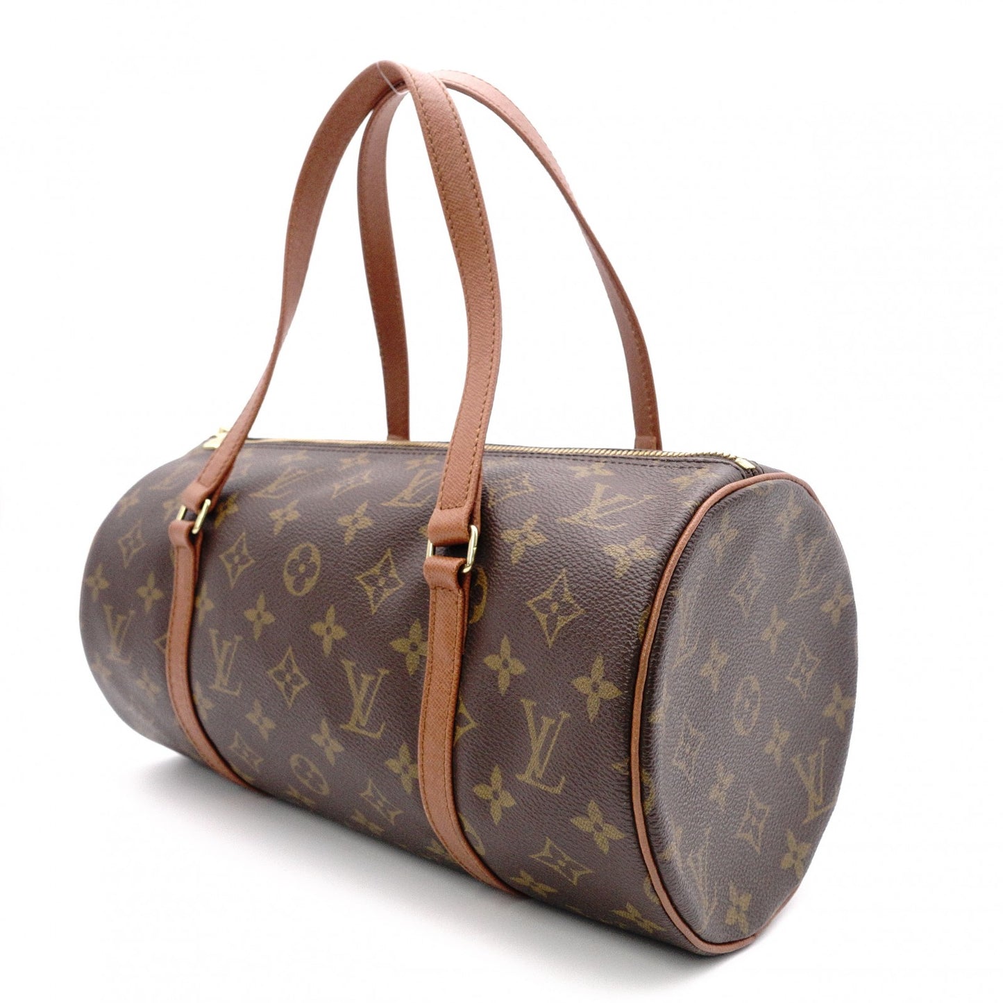 LOUIS VUITTON Papillon 30 Monogram Canvas Shoulder Bag, PVC/Leather, Brown, Vintage