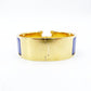 Hermès Click H Bangle Click Clack Blue × Gold Bracelet H Logo 7-10-296