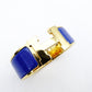 Hermès Click H Bangle Click Clack Blue × Gold Bracelet H Logo 7-10-296