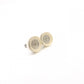 CHANEL Earrings, Metal, Silver, Off-White