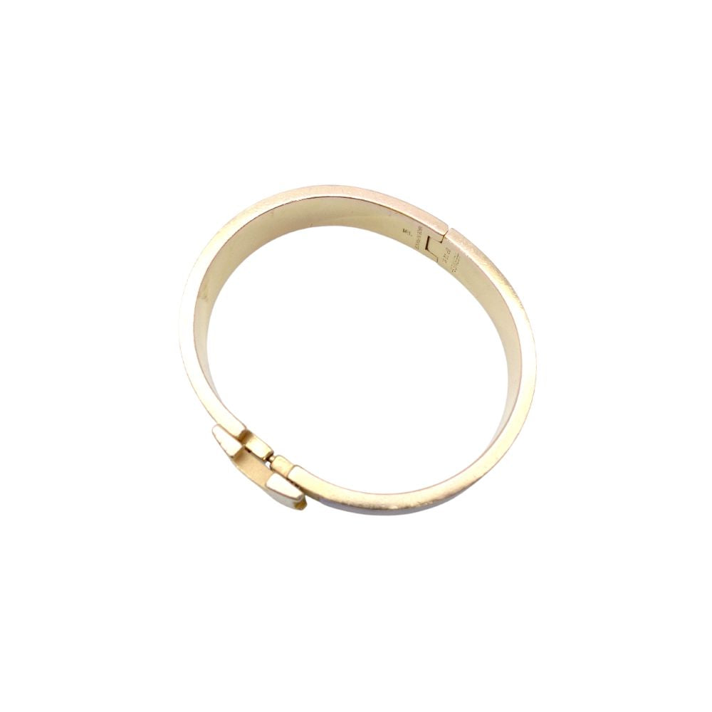 Hermès Click H Bangle Click Clack Purple × Gold Bracelet H Logo 7-12-638