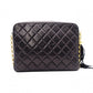 CHANEL Matelassé Fringe Chain Shoulder Bag, Black Lambskin, Women's