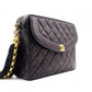 CHANEL Matelassé Fringe Chain Shoulder Bag, Black Lambskin, Women's