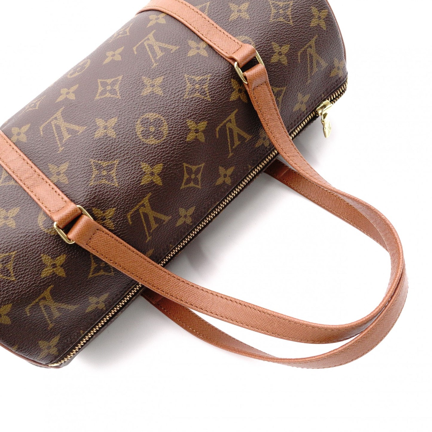 LOUIS VUITTON Papillon 30 Monogram Canvas Shoulder Bag, PVC/Leather, Brown, Vintage