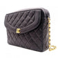 CHANEL Matelassé Fringe Chain Shoulder Bag, Black Lambskin, Women's