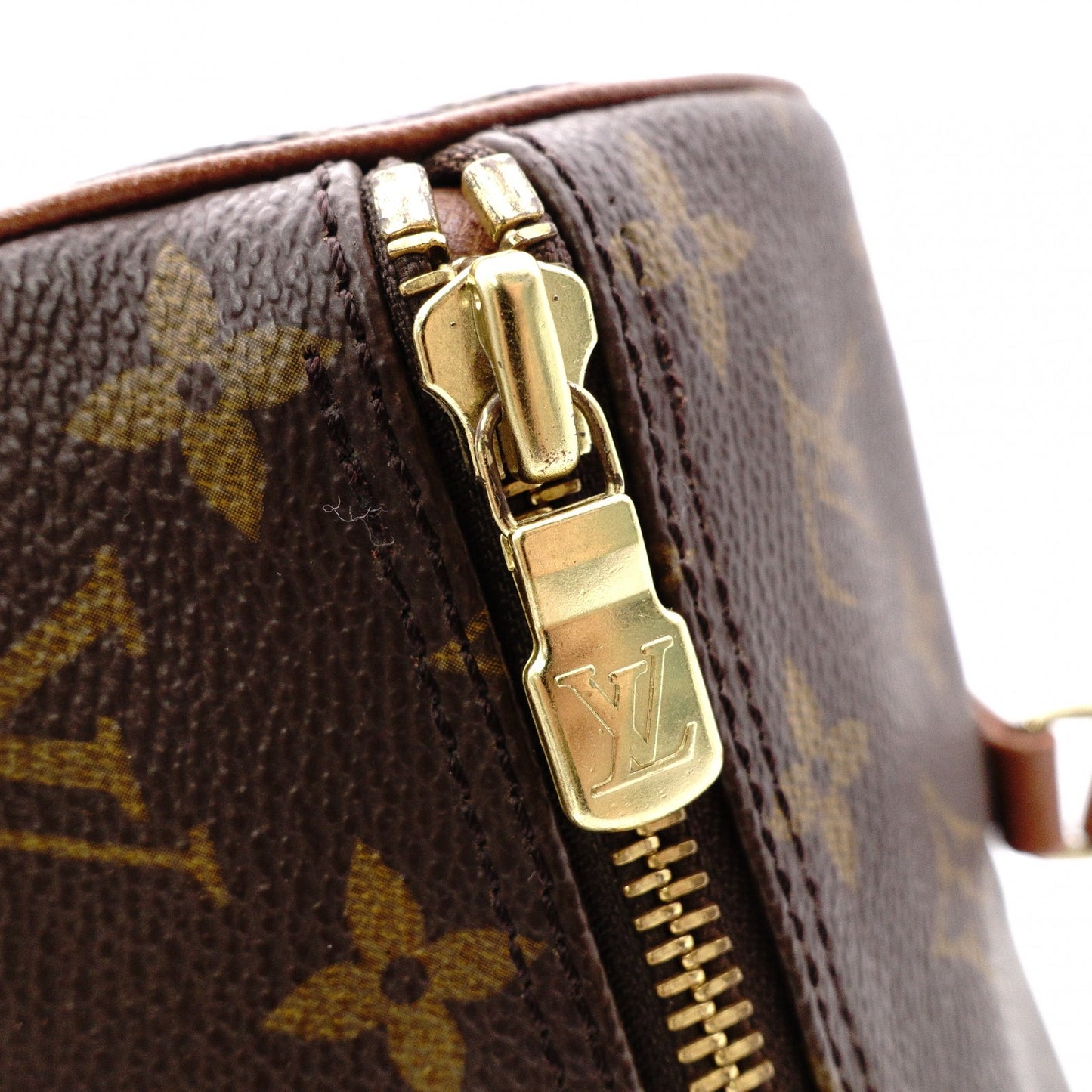 LOUIS VUITTON Papillon 30 Monogram Canvas Shoulder Bag, PVC/Leather, Brown, Vintage