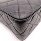CHANEL Matelassé Fringe Chain Shoulder Bag, Black Lambskin, Women's