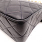 CHANEL Matelassé Fringe Chain Shoulder Bag, Black Lambskin, Women's
