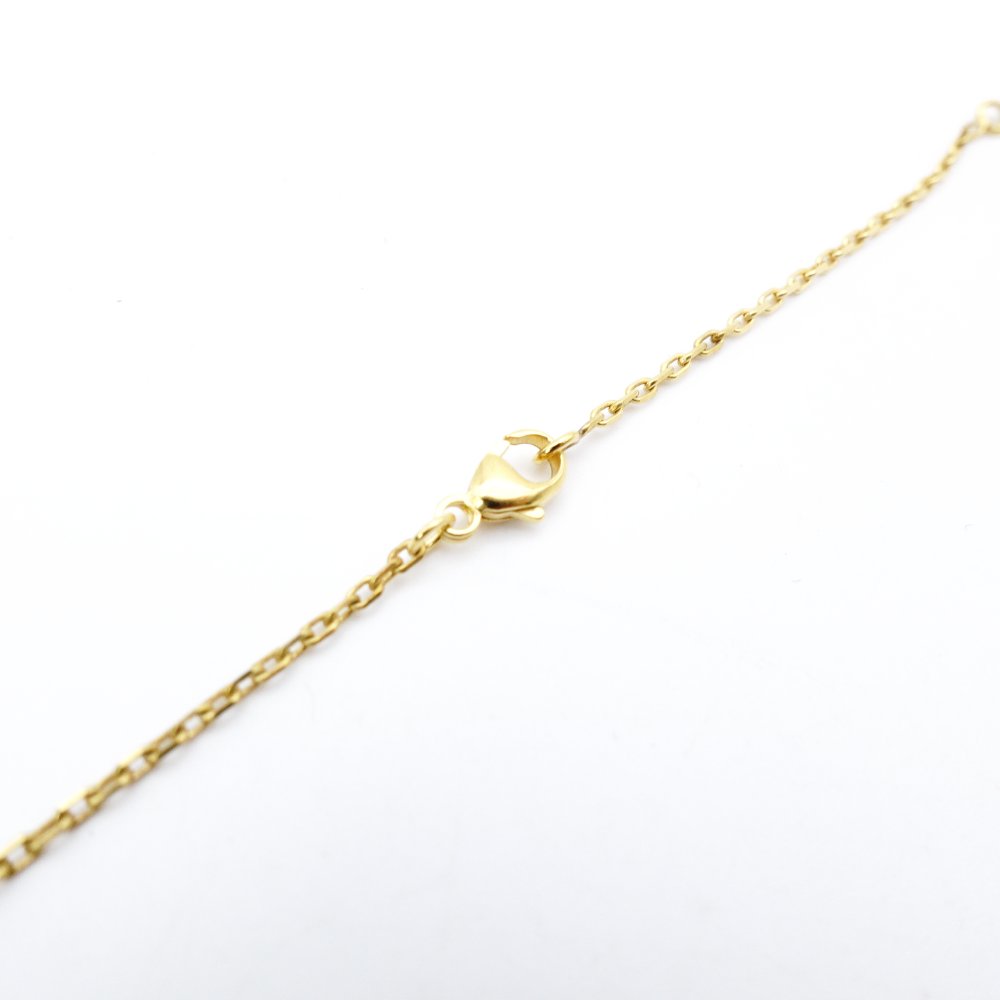 Hermès O'Kelly Necklace Etoupe × Gold Z-Stamped Leather Greige 7-10-573