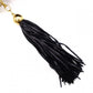 CHANEL Matelassé Fringe Chain Shoulder Bag, Black Lambskin, Women's