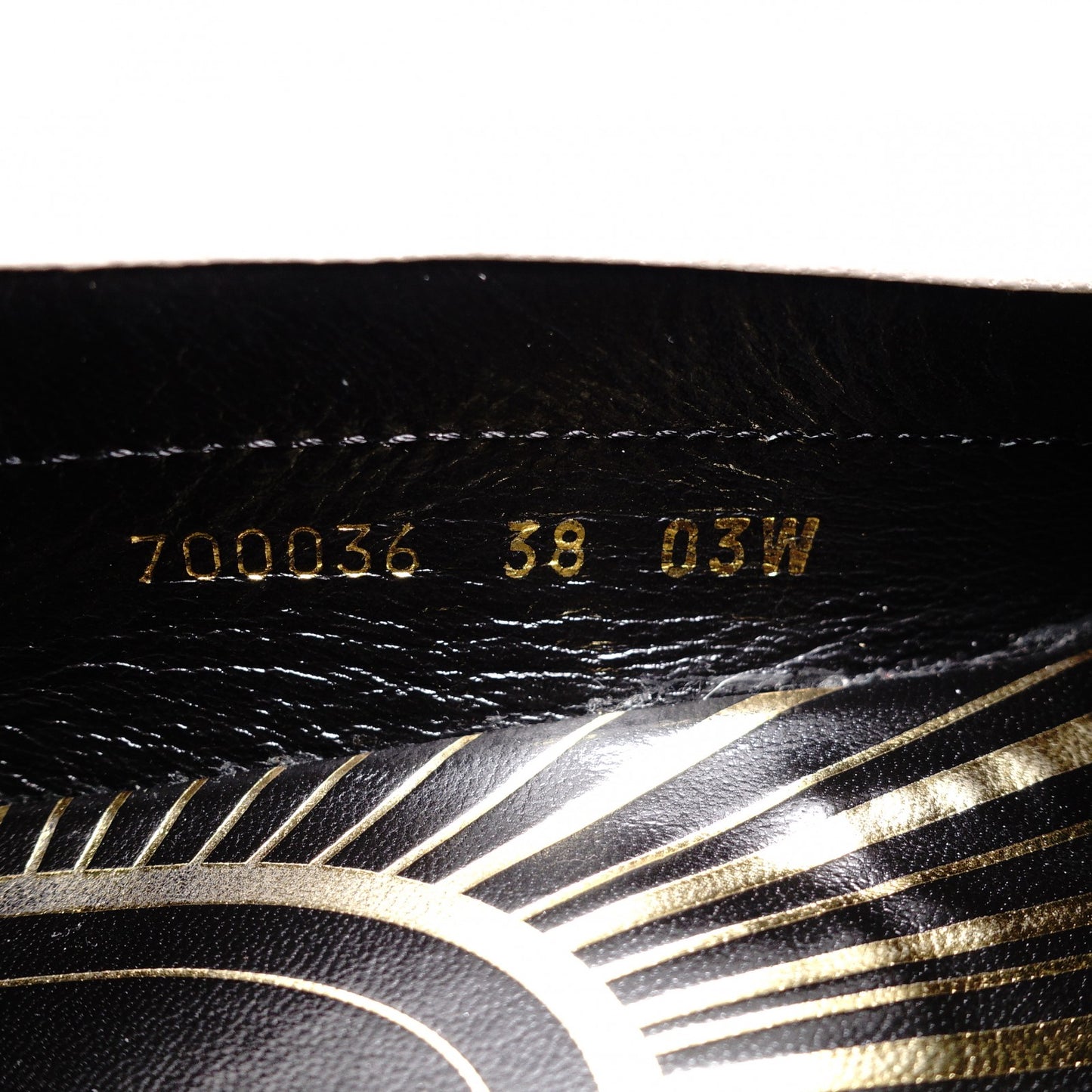 GUCCI Gold-Tone Metal Logo Loafers, Patent Leather, Beige, Size 38