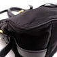 PRADA Shoulder Bag, Leather/Nylon, 2-Way Handbag, Black with Gold Hardware, Women's