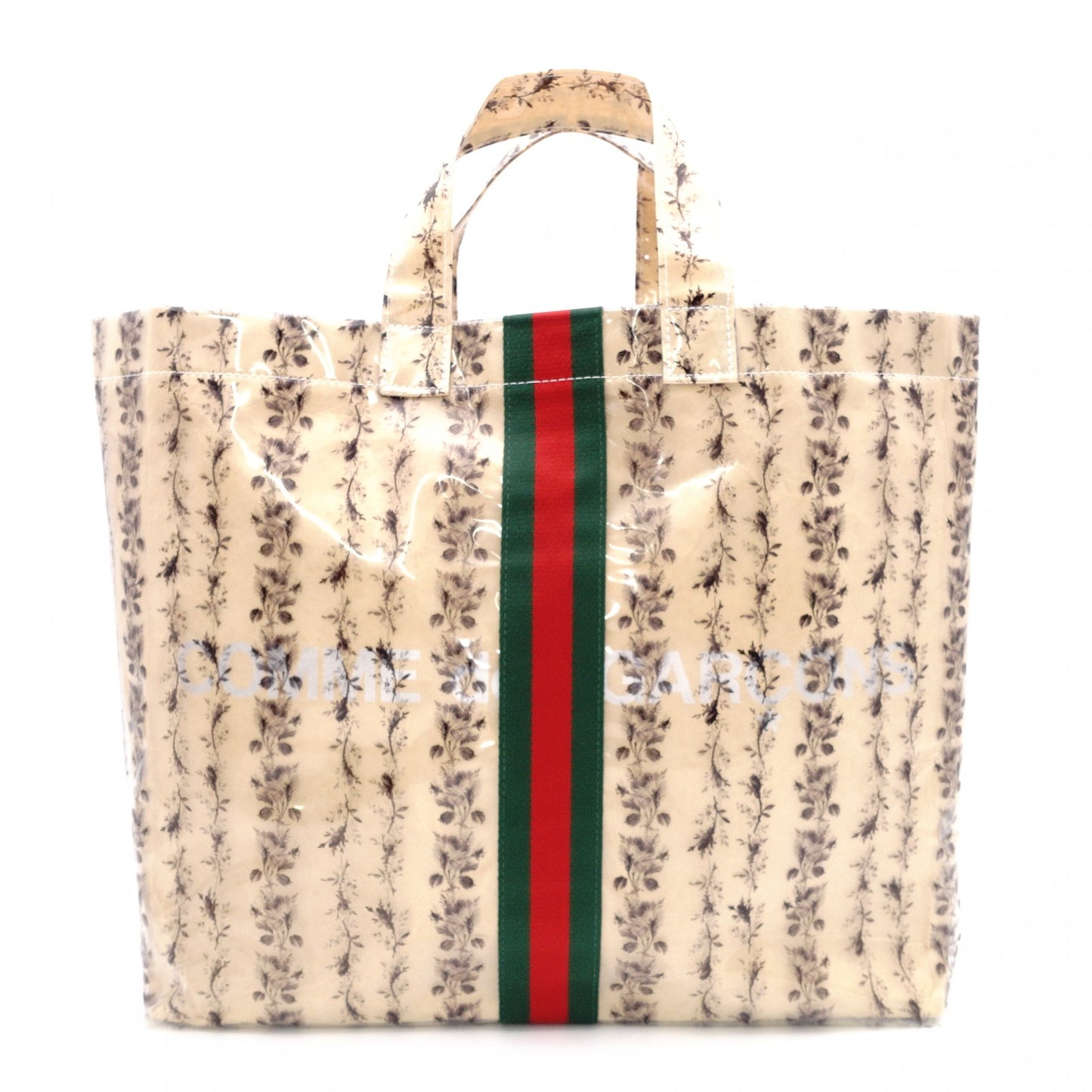 GUCCI x Comme des Garçons Collaboration Kraft Paper Bag Sherry Line Tote Bag Vinyl