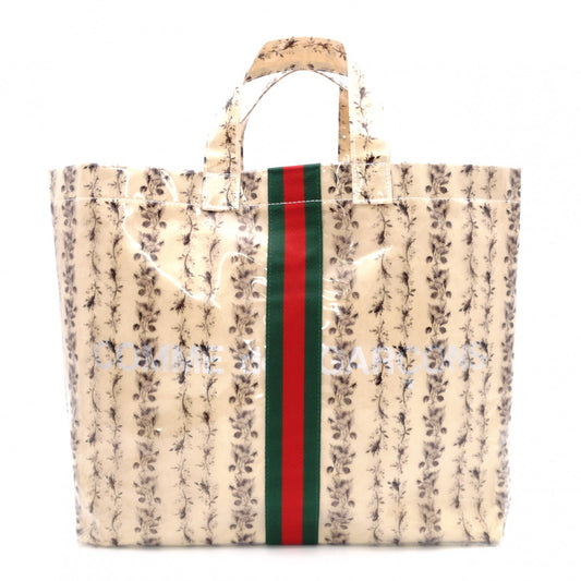 GUCCI x Comme des Garçons Collaboration Kraft Paper Bag Sherry Line Tote Bag Vinyl