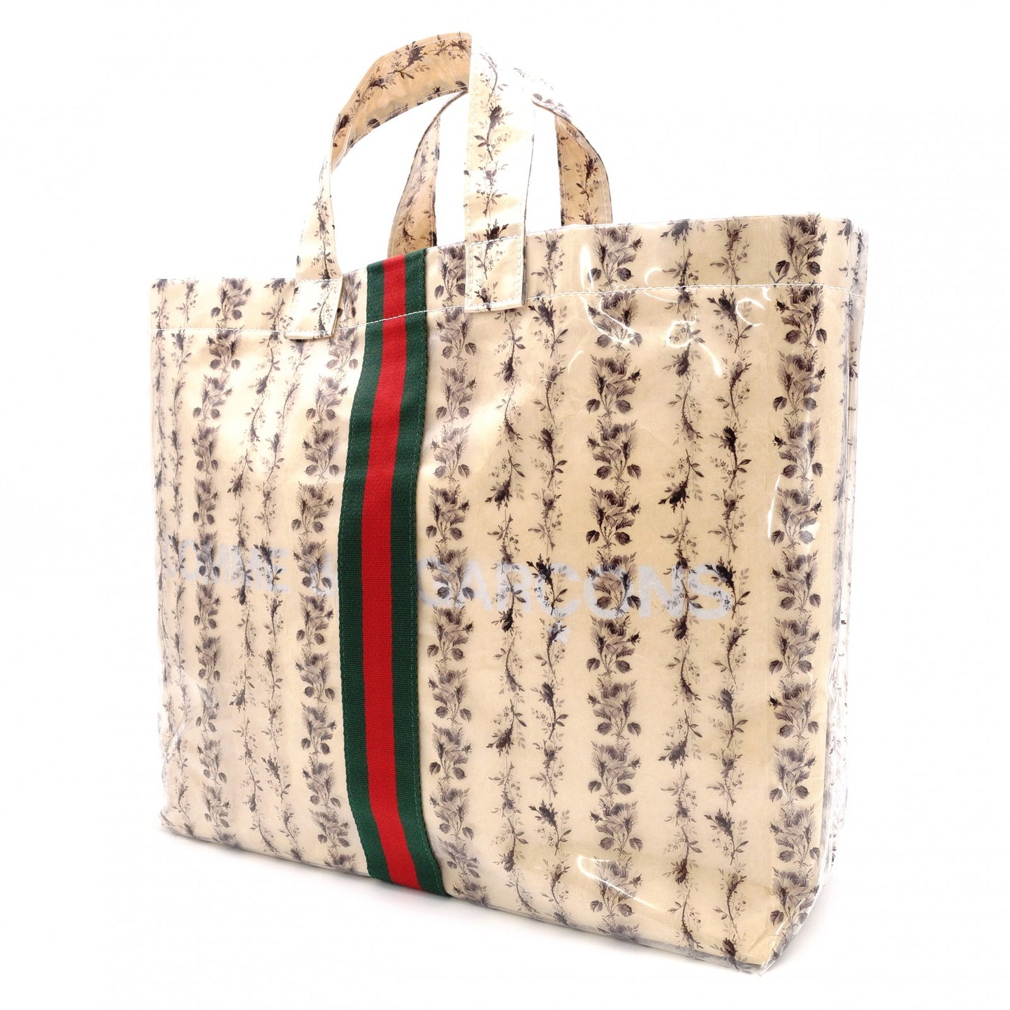 GUCCI x Comme des Garçons Collaboration Kraft Paper Bag Sherry Line Tote Bag Vinyl
