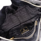 PRADA Shoulder Bag, Leather/Nylon, 2-Way Handbag, Black with Gold Hardware, Women's