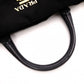 PRADA Shoulder Bag, Leather/Nylon, 2-Way Handbag, Black with Gold Hardware, Women's