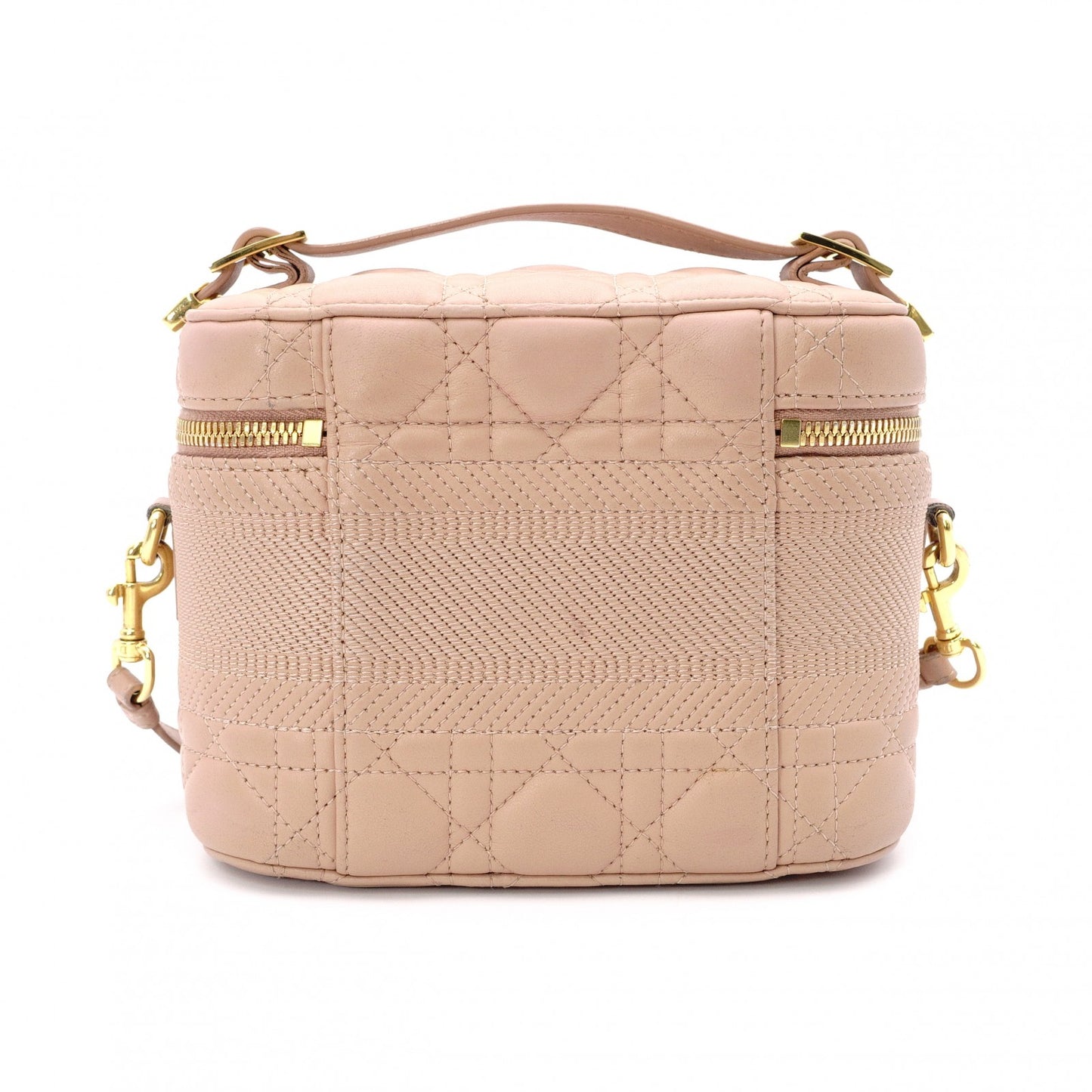 DIOR Small Vanity Bag, Dior Travel Shoulder Bag, Leather, Pink Beige, 2-Way
