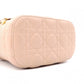 DIOR Small Vanity Bag, Dior Travel Shoulder Bag, Leather, Pink Beige, 2-Way
