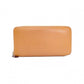 HERMES Azap Silk-Lined Long Wallet, Leather, Brown, Silver Hardware, A Stamp
