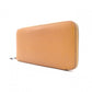 HERMES Azap Silk-Lined Long Wallet, Leather, Brown, Silver Hardware, A Stamp