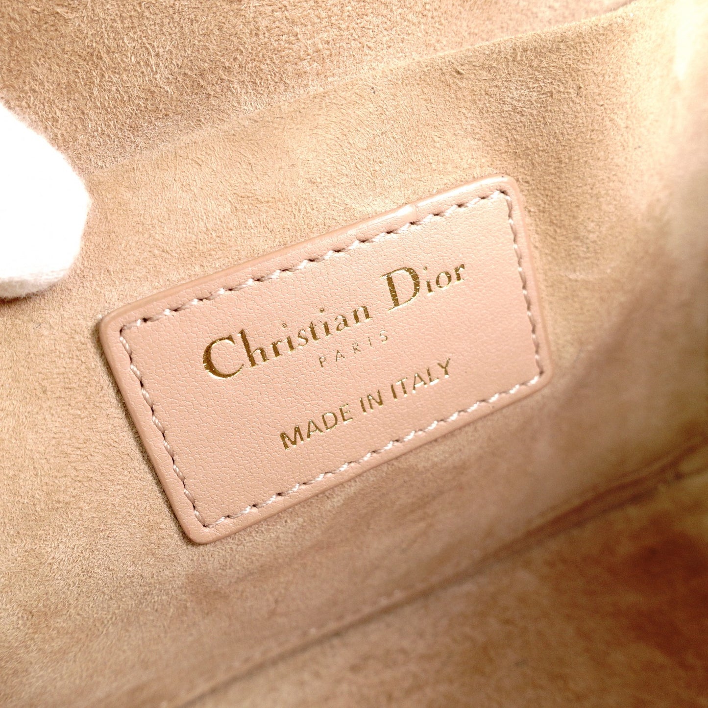 DIOR Small Vanity Bag, Dior Travel Shoulder Bag, Leather, Pink Beige, 2-Way