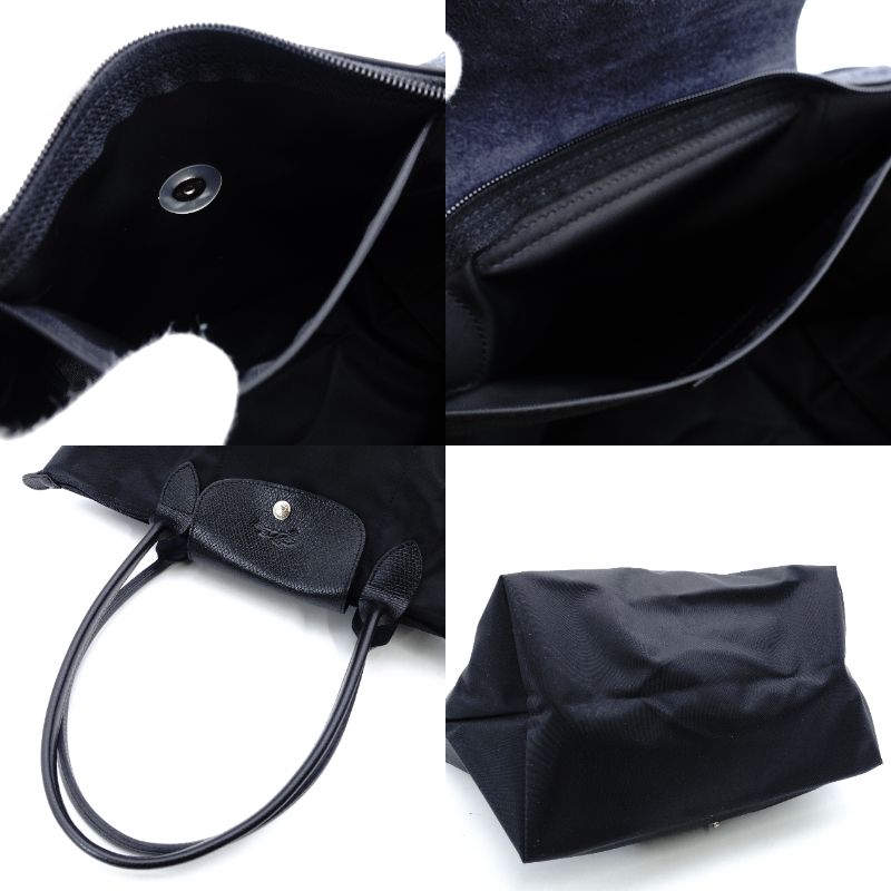 Unused LONGCHAMP Pikachu Pokémon Collaboration Tote Bag Black Nylon Black 7-12-476