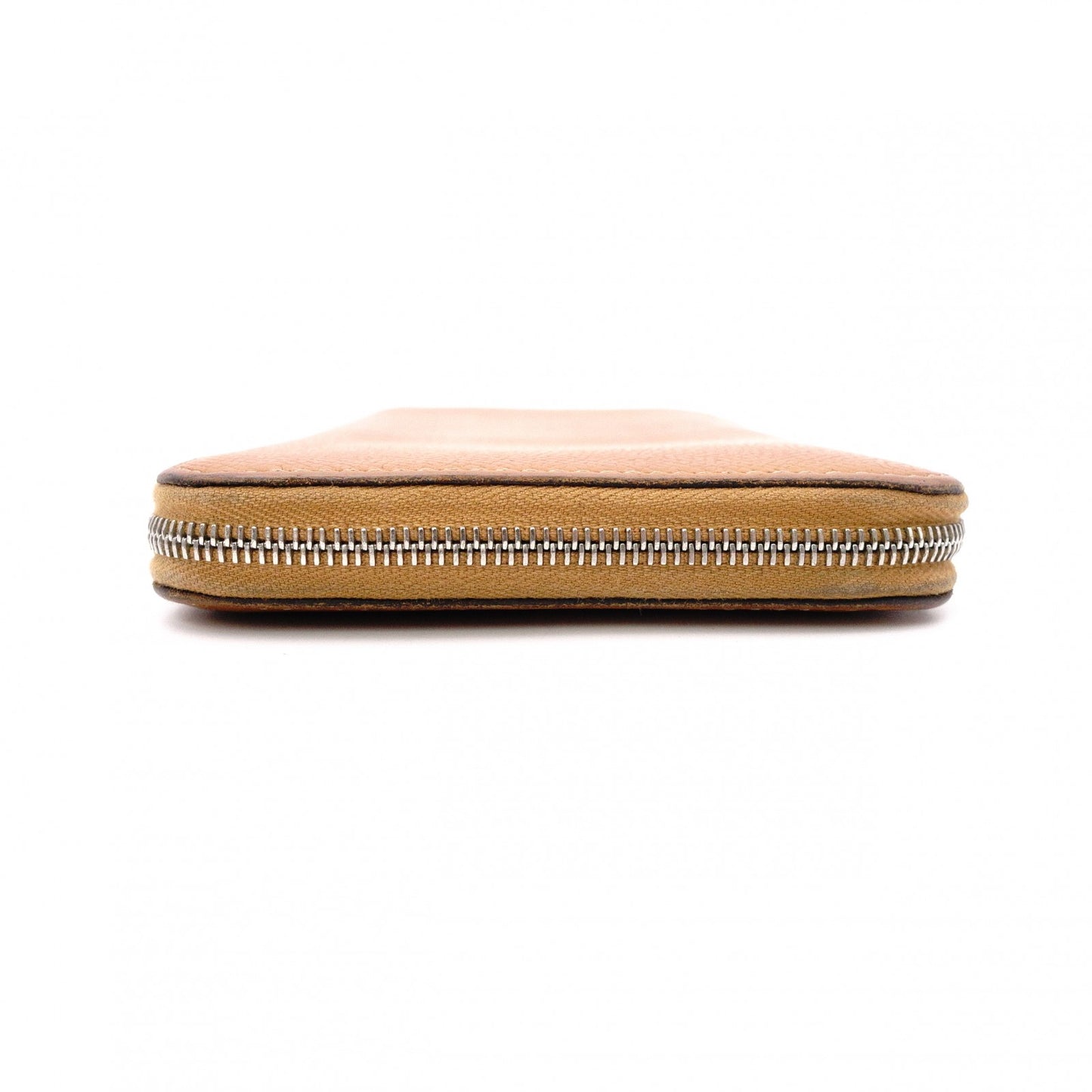 HERMES Azap Silk-Lined Long Wallet, Leather, Brown, Silver Hardware, A Stamp