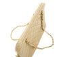 CHANEL Matelassé Beige Caviar Skin Chain Shoulder Bag Leather Quilted 7-11-136