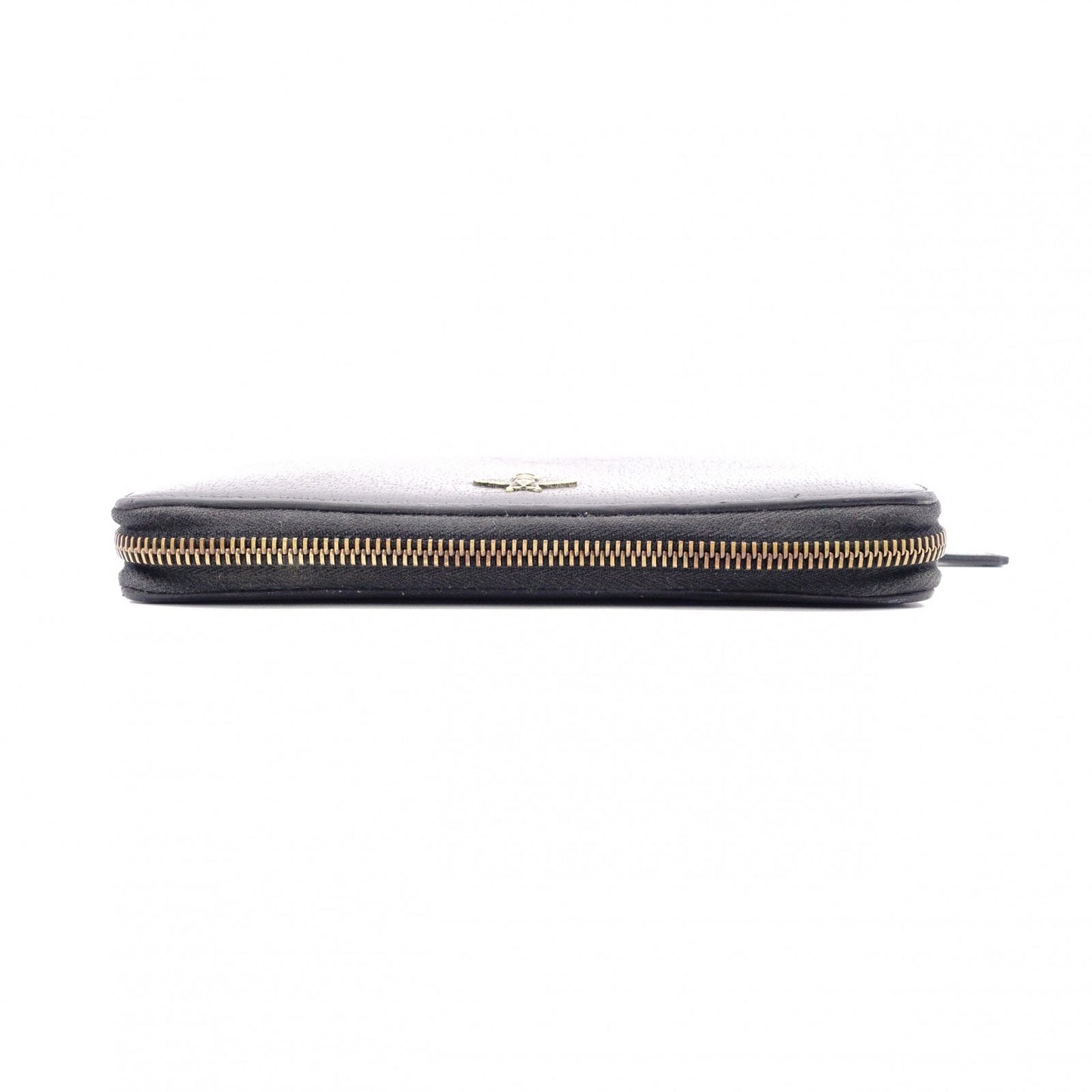 GUCCI B Long Wallet, Leather, Black, Long Wallet, Gold Hardware