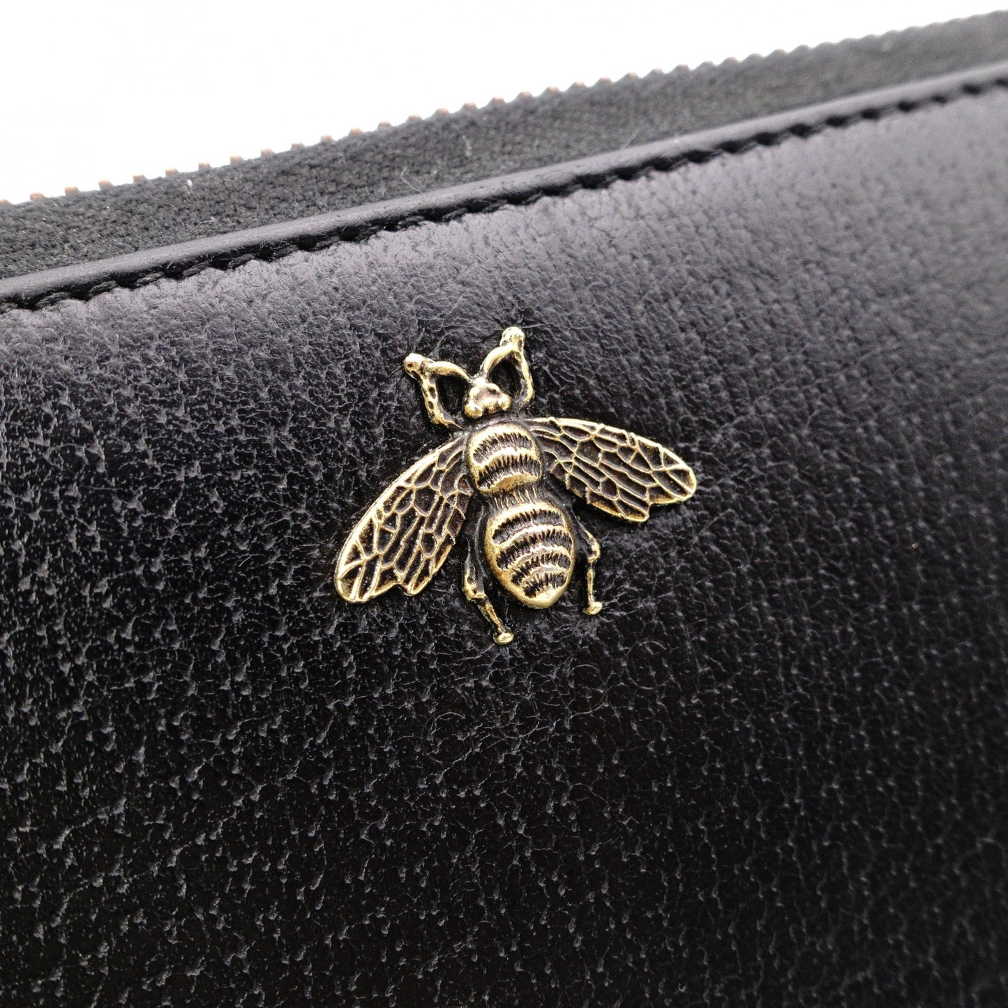 GUCCI B Long Wallet, Leather, Black, Long Wallet, Gold Hardware