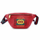 GUCCI Body Bag Small Sherry Line Red Leather Waist Bag Red Logo 7-12-521