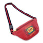 GUCCI Body Bag Small Sherry Line Red Leather Waist Bag Red Logo 7-12-521