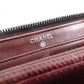 CHANEL Lambskin Matelassé Long Wallet, Leather, Black, L-Zip, Wallet, Silver Hardware