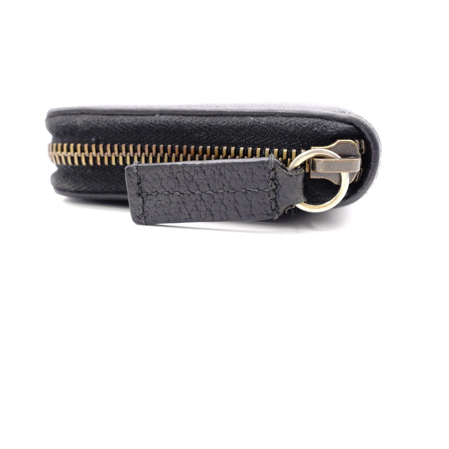 GUCCI B Long Wallet, Leather, Black, Long Wallet, Gold Hardware