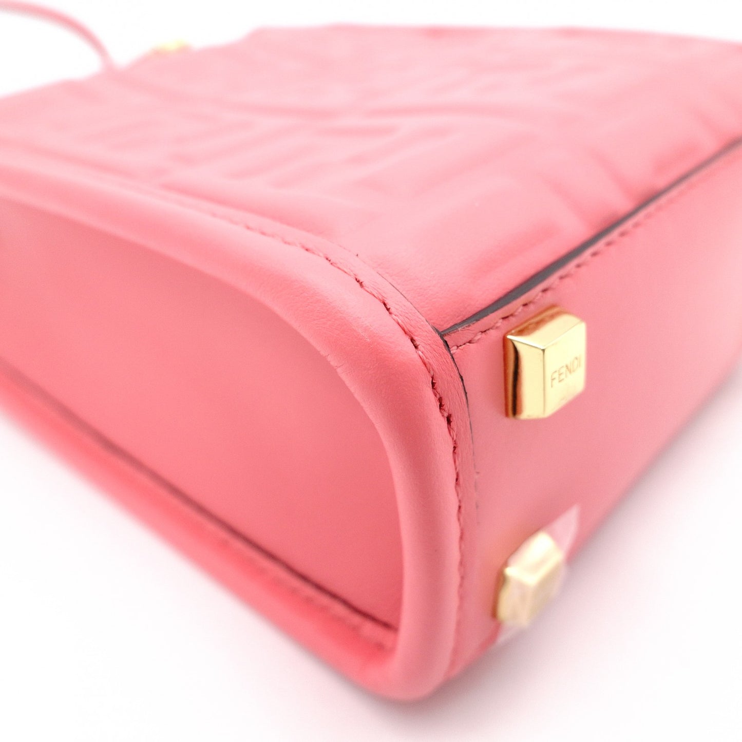 FENDI Sunshine Shopper Mini Shoulder Bag, Leather, Pink, 2-Way