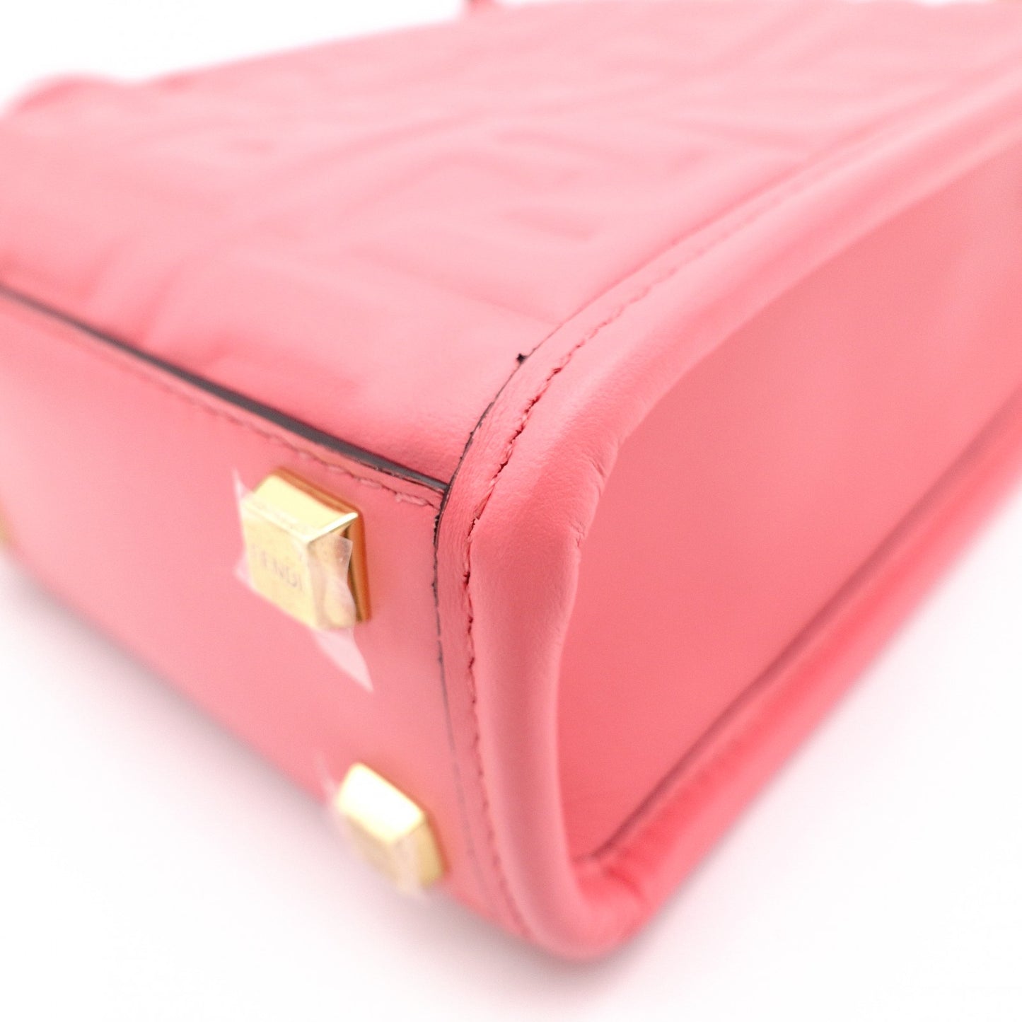 FENDI Sunshine Shopper Mini Shoulder Bag, Leather, Pink, 2-Way