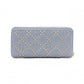 Christian Dior Diamante Stud Long Wallet, Leather, Blue, Gold Hardware