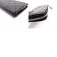 CHANEL Lambskin Matelassé Long Wallet, Leather, Black, L-Zip, Wallet, Silver Hardware