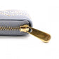 Christian Dior Diamante Stud Long Wallet, Leather, Blue, Gold Hardware