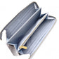 Christian Dior Diamante Stud Long Wallet, Leather, Blue, Gold Hardware