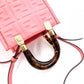 FENDI Sunshine Shopper Mini Shoulder Bag, Leather, Pink, 2-Way