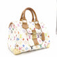 LOUIS VUITTON Speedy 30 Monogram Multicolor Handbag, PVC/Leather, White, Women's