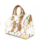 LOUIS VUITTON Speedy 30 Monogram Multicolor Handbag, PVC/Leather, White, Women's