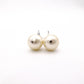 CHANEL Coco Logo Drop Pearl Earrings, Metal, Faux Pearls, Silver