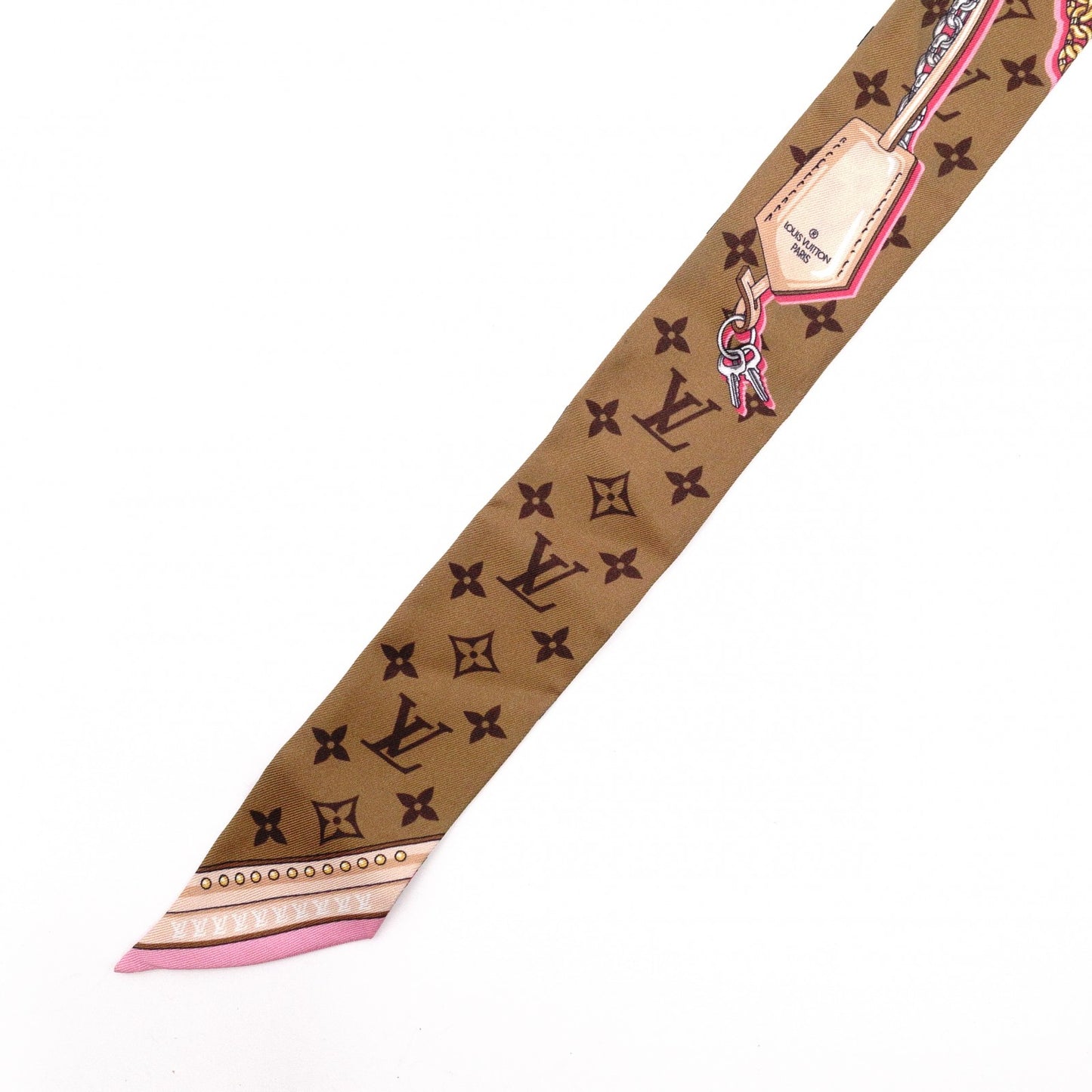 LOUIS VUITTON Twilly Bando BB Scarf, Silk, Black, Logo