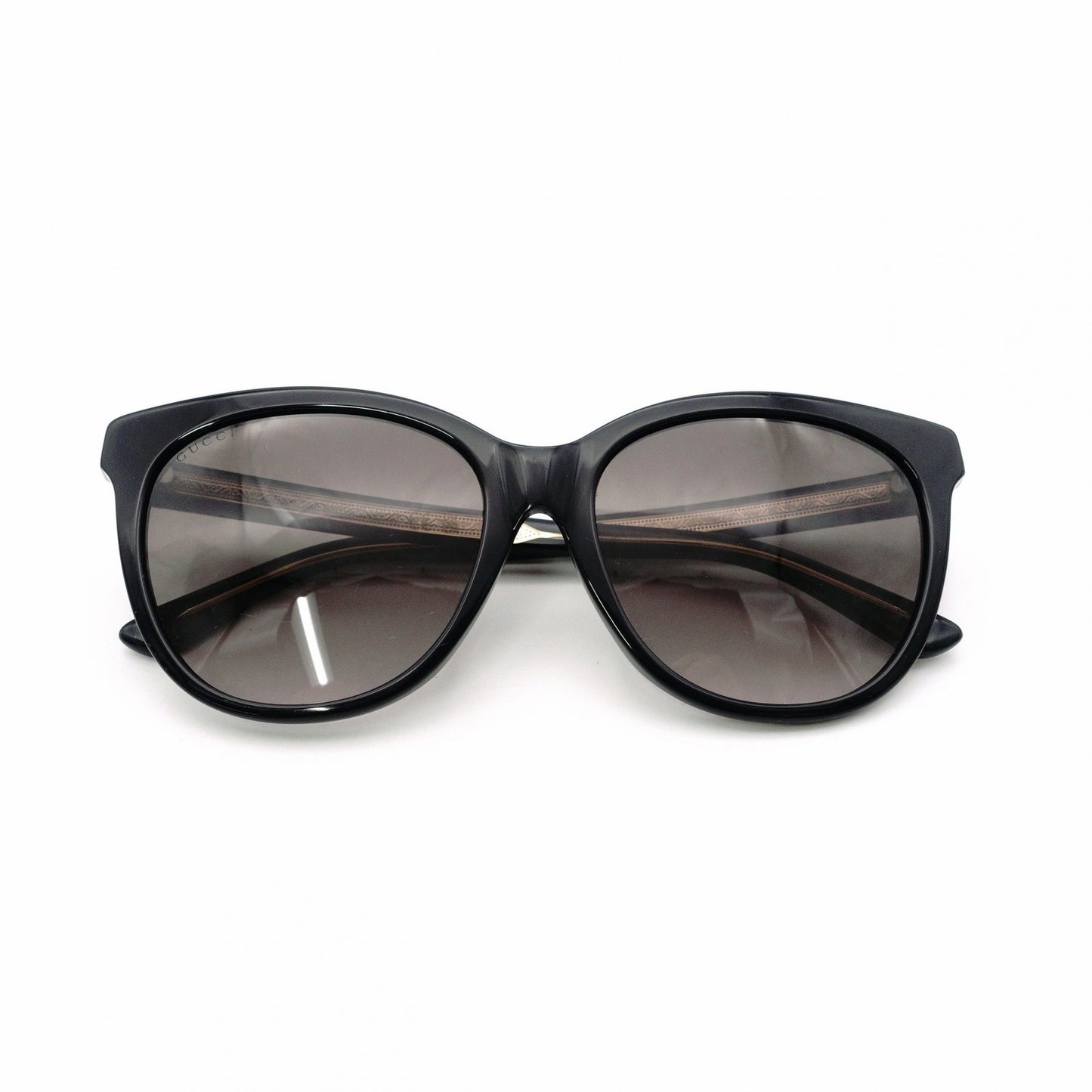 GUCCI Sunglasses, Plastic, Black, with Case