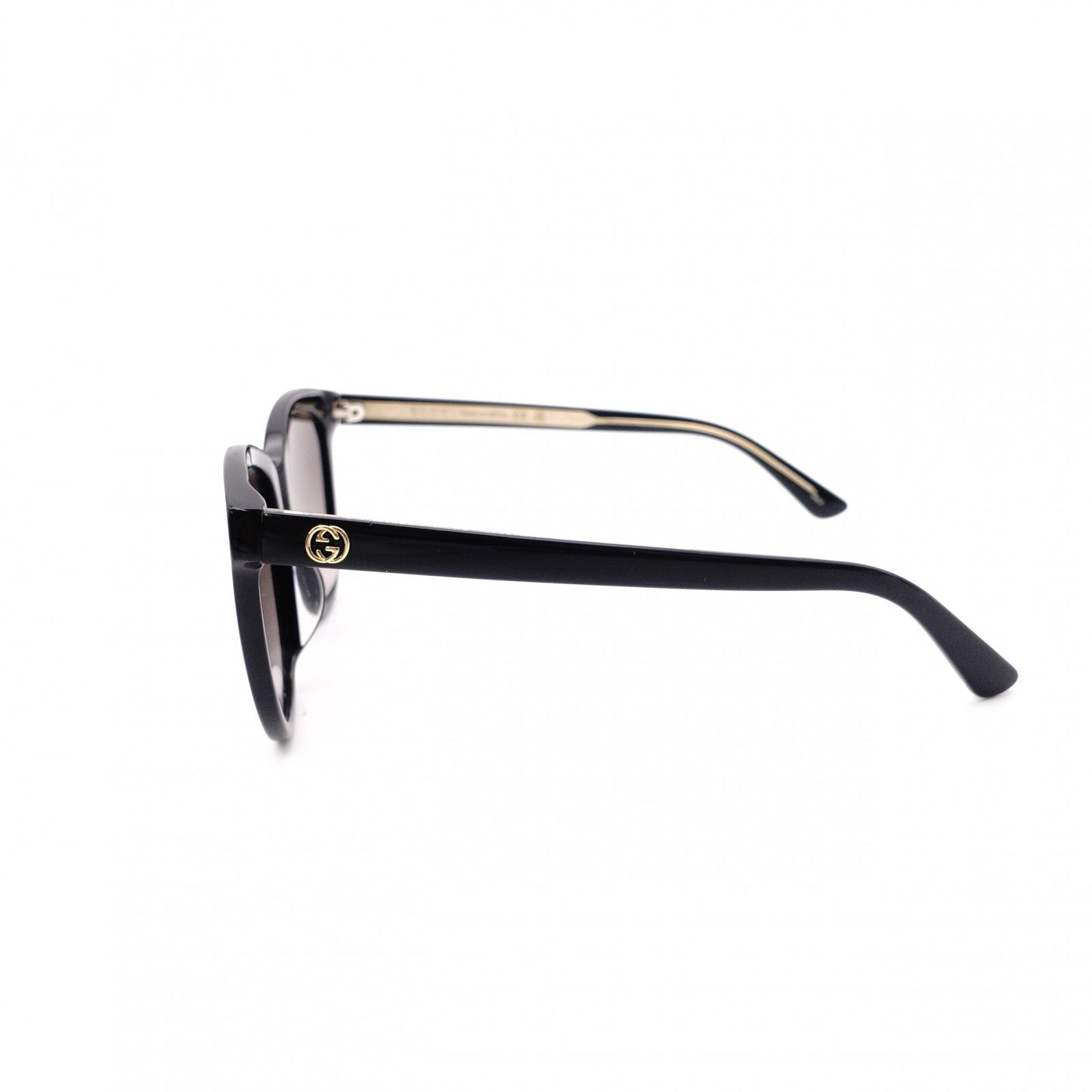 GUCCI Sunglasses, Plastic, Black, with Case