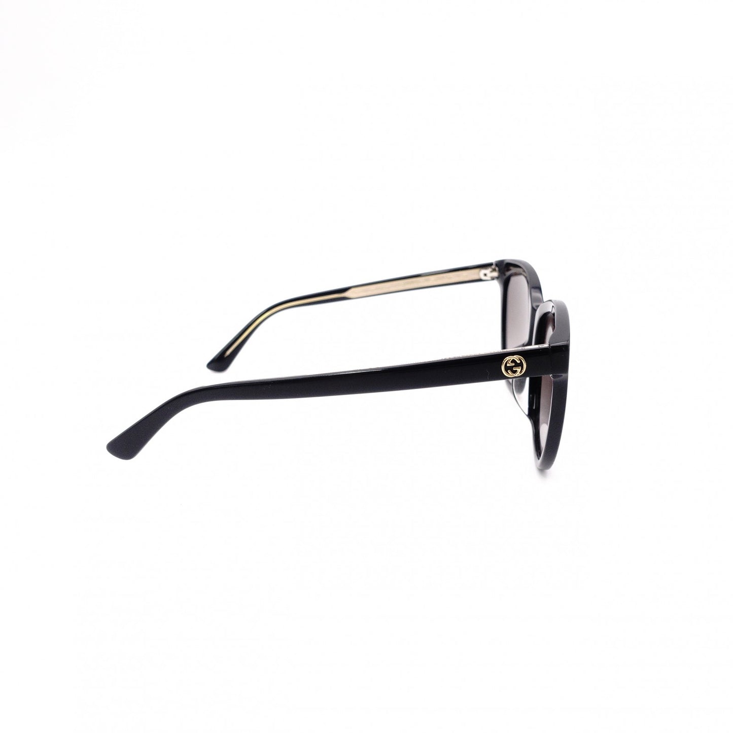 GUCCI Sunglasses, Plastic, Black, with Case