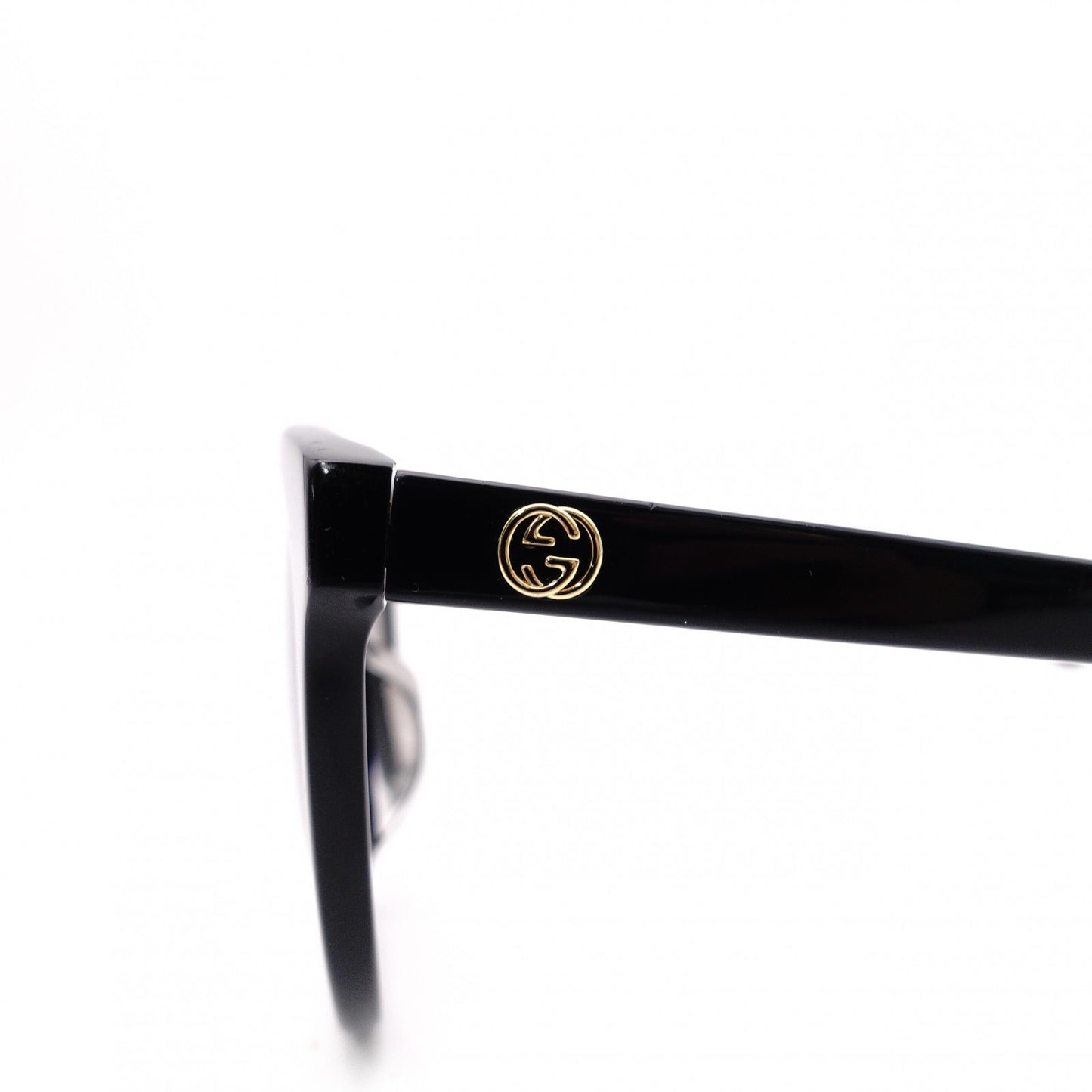 GUCCI Sunglasses, Plastic, Black, with Case